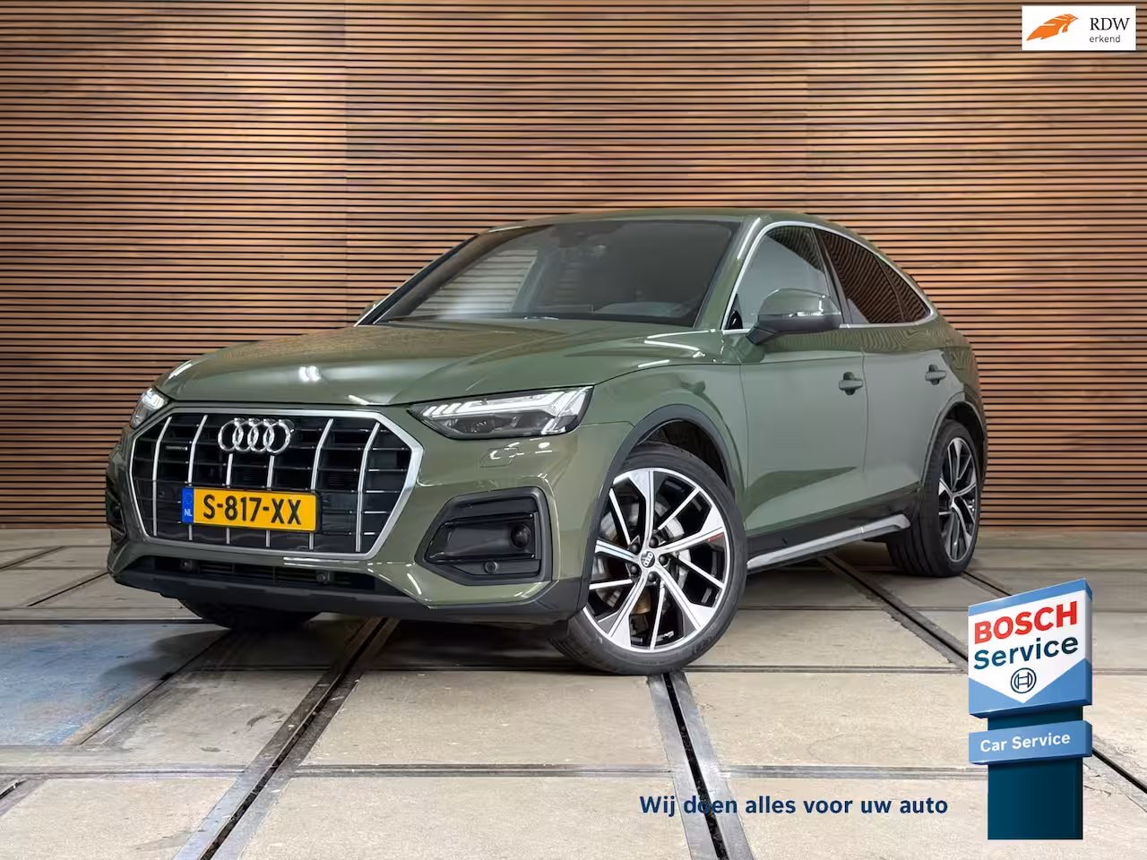 Audi Q5 Sportback 50 TFSI e S-line edition | Luchtvering | District Green | Ambient | Matrix-LED / OLED | Bu