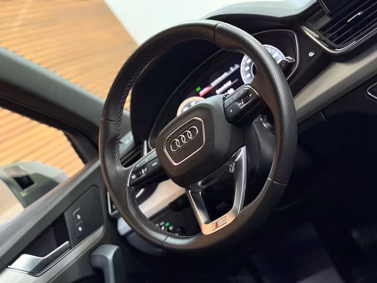 Audi Q5 Sportback 50 TFSI e S-line edition | Luchtvering | District Green | Ambient | Matrix-LED / OLED | Bu