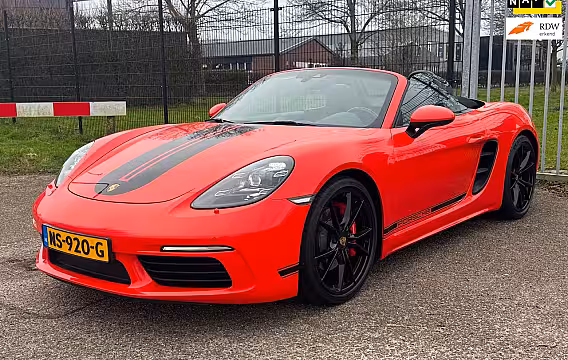 Porsche 718 Boxster S 2.5 350PK PDK Lava Orange Sportchrono PDLS 20Inch