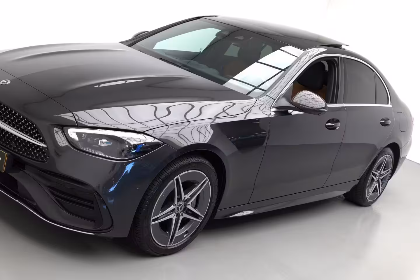 Mercedes-Benz C-klasse C300e AMG Line |Pano|Burmester|Ambient|Trekhaak|Leder|