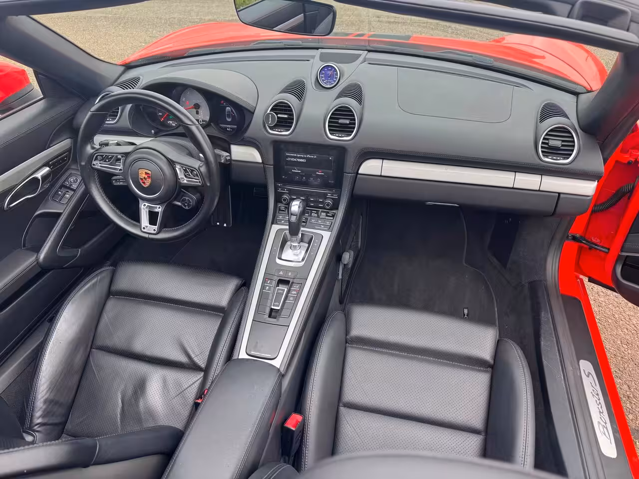 Porsche 718 Boxster S 2.5 350PK PDK Lava Orange Sportchrono PDLS 20Inch