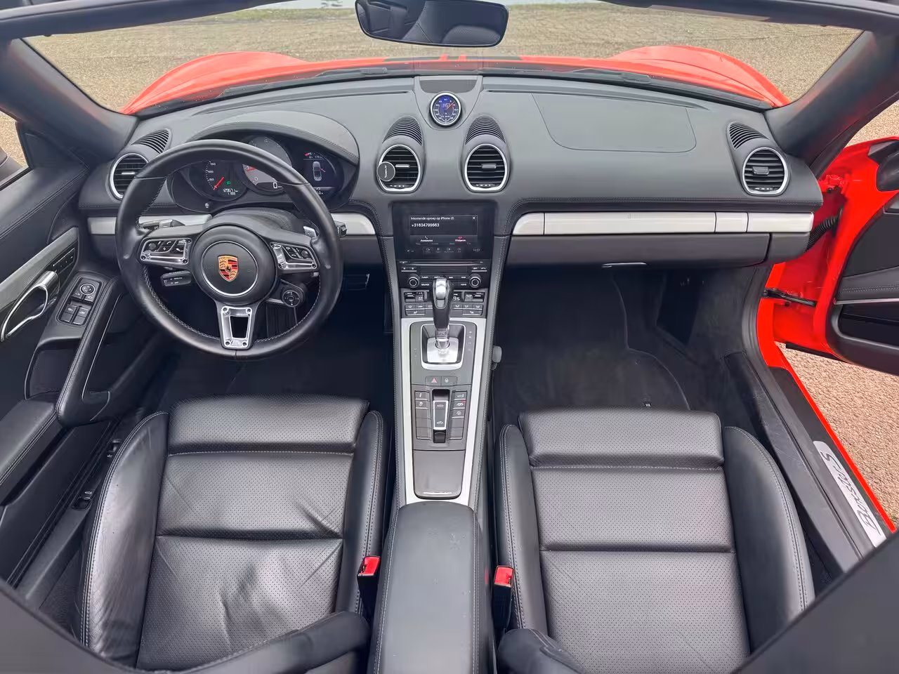 Porsche 718 Boxster S 2.5 350PK PDK Lava Orange Sportchrono PDLS 20Inch