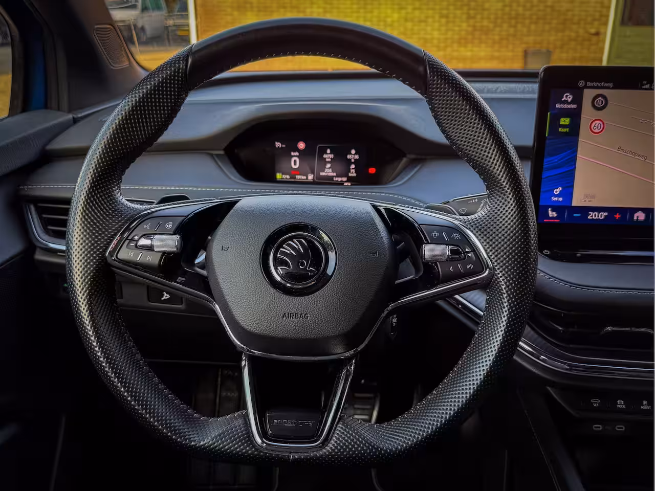 Skoda Enyaq iV 60 Sportline - SOH 91, 2%, Cruise, Stoelverw., Achteruitrijcamera, 1e eigenaar, Stuurverw