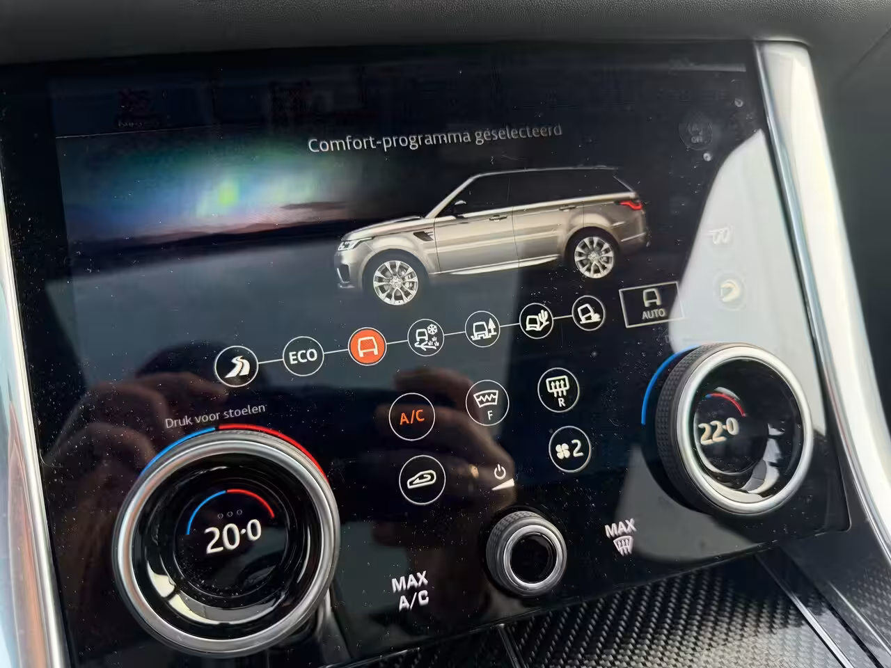 Land Rover Range Rover Sport P575 SVR Carbon Edition Suede hemel|Apple Carplay|Stoelverwarming en koeling|Pano|Head up