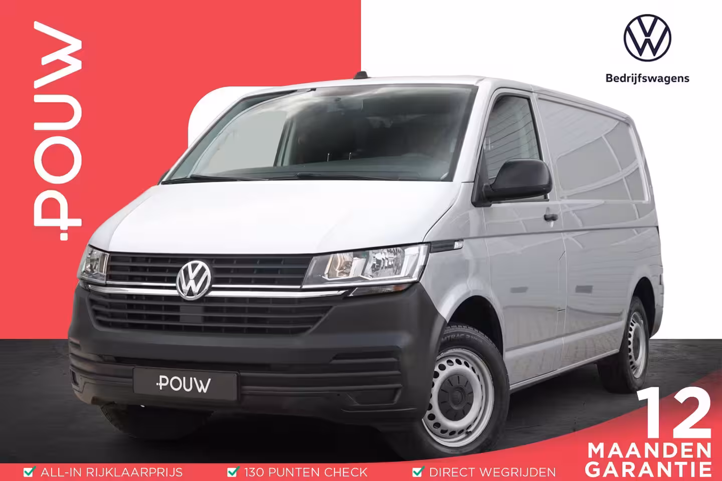 Volkswagen Transporter 2.0 TDI 150pk DSG L1H1 28 | Navigatie | App Connect | Trekhaak | Parkeersensoren Achter |