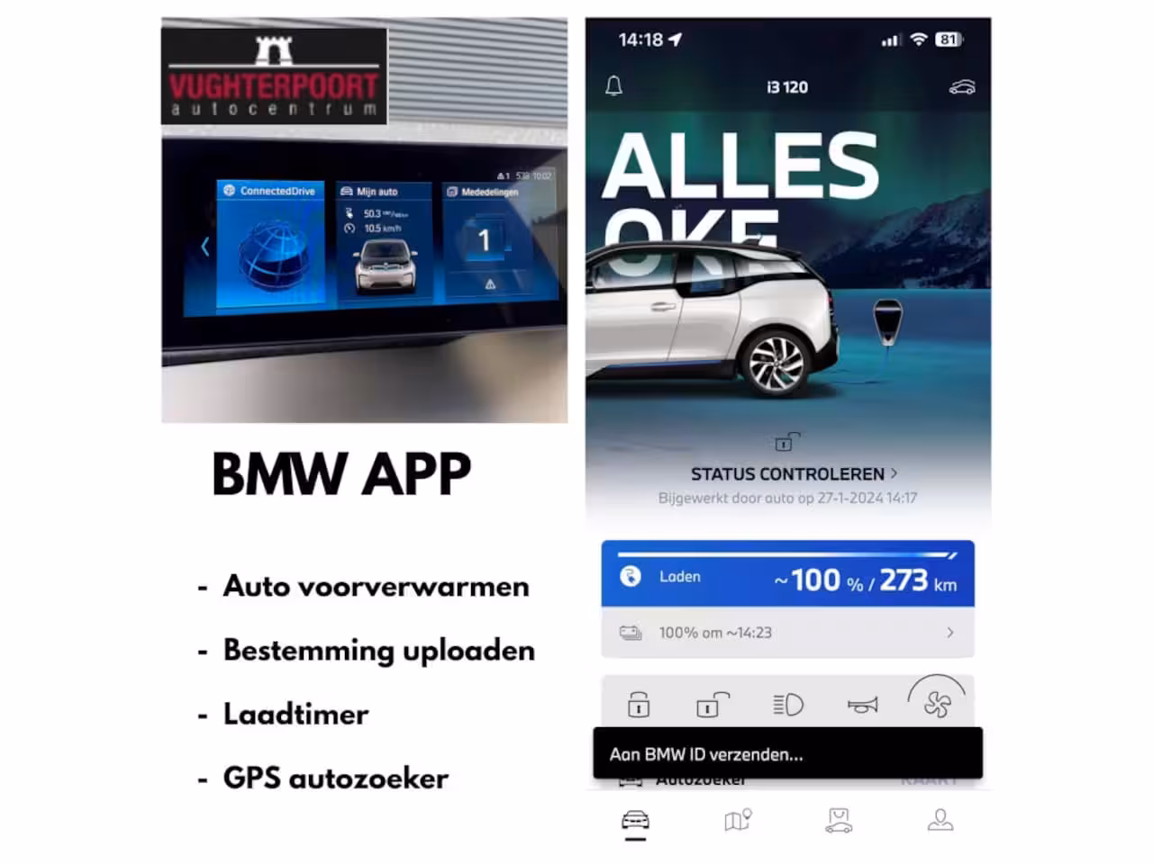 BMW i3 S Executive 120Ah/42 kWh/Sunroof/H-Kardon/Carplay/W-pomp/20"