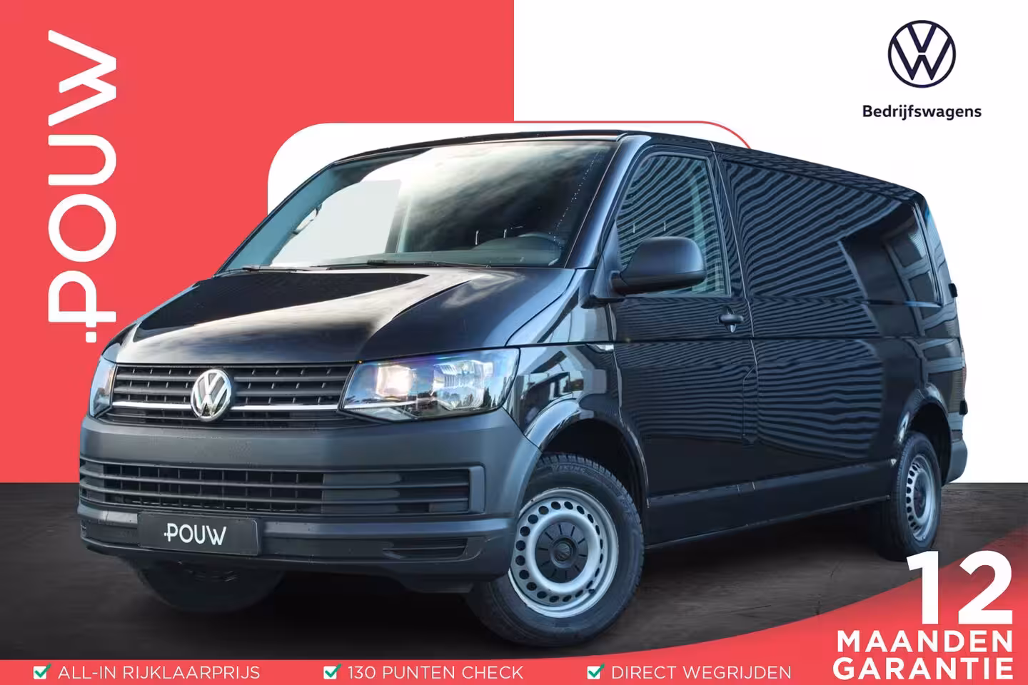 Volkswagen Transporter 2.0 TDI 102pk L2H1 | Trekhaak | Cruise Control | Navigatie | Parkeersensor Achter