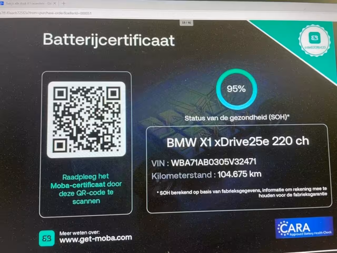 BMW X1 xDrive25e - SOH 95% - 2022 - 104.675 km