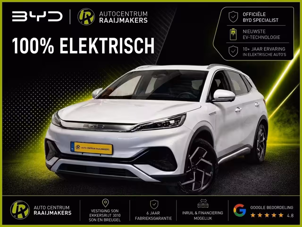 BYD Atto 3 (SOH 95%) DESIGN 60 kWh WLTP 420 KM * 45 STUKS OP VOORRAAD* APPLE CARPLAY/ ANDROID AUTO EL