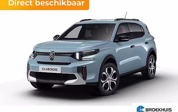 Citroën C3 Aircross 1.2 Hybrid 145pk Plus | Extra getinte achterste zijruiten en achterruit | Koplampen met EC