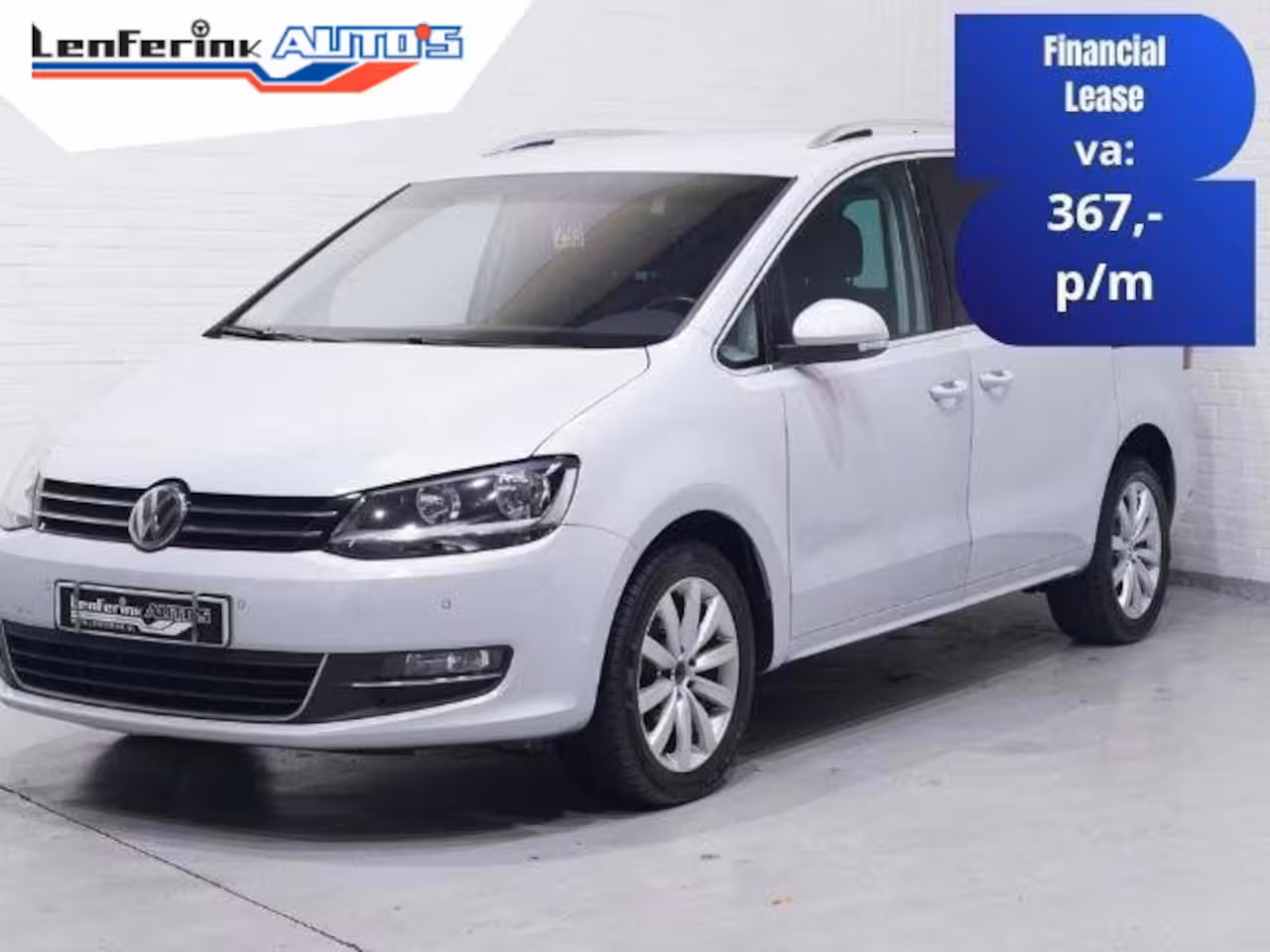 Volkswagen Sharan 2.0 TDI 150 pk DSG Aut. GRIJS KENTEKEN Trekhaak Navi, Adapt.Cruise, 2x Elek. Schuifdeur, L
