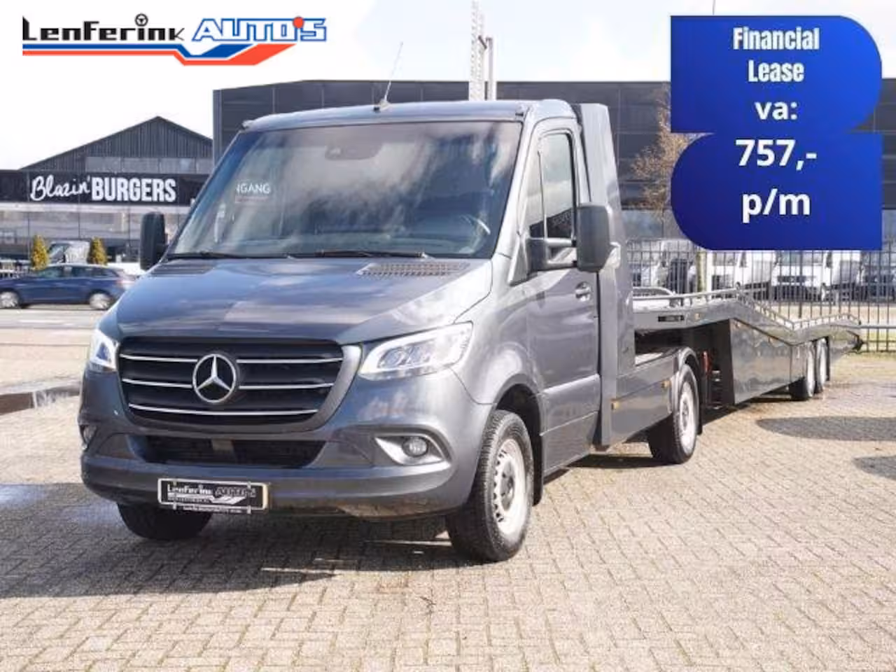 Mercedes-Benz Sprinter 516 CDI 163 pk Aut. BE-Trekker met Tijhof Oplegger Navi Comand, LED Koplampen, Cruise Cont