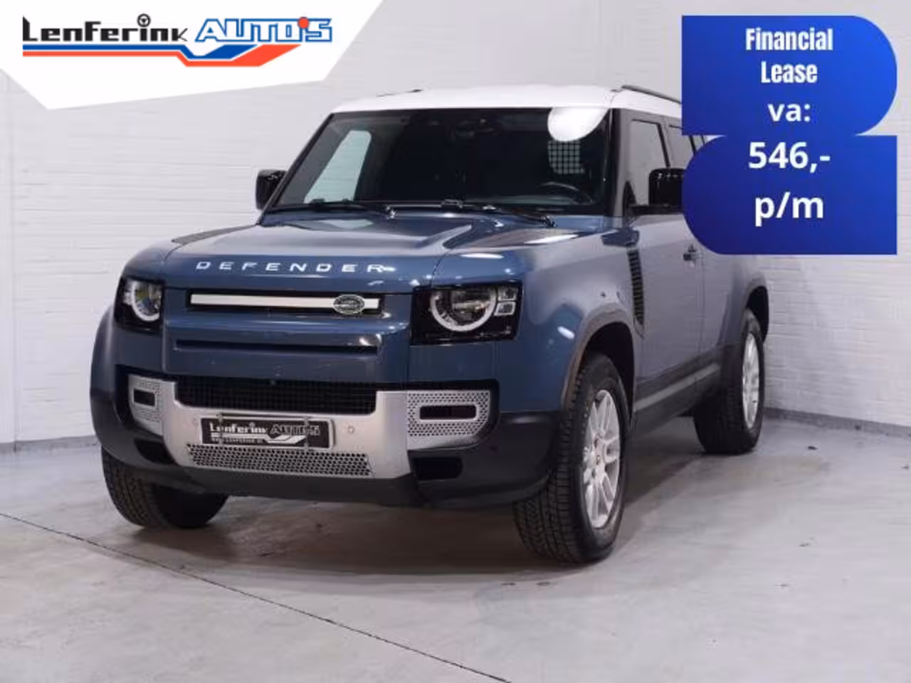 Land Rover Defender 110 3.0 D250 Grijs Kenteken 3-Zits Leder Zwart 360 Camera, Navi, Apple Carplay, LED Koplampen
