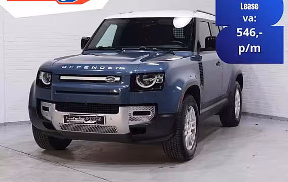 Land Rover Defender 110 3.0 D250 Grijs Kenteken 3-Zits Leder Zwart 360 Camera, Navi, Apple Carplay, LED Koplampen