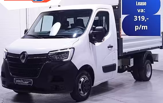Renault Master 2.3 DCi 130 pk Dubbel Lucht Kipper, Trekhaak 3.500 kg Airco, LxBxH 320x203x40 cm, 3-Zits