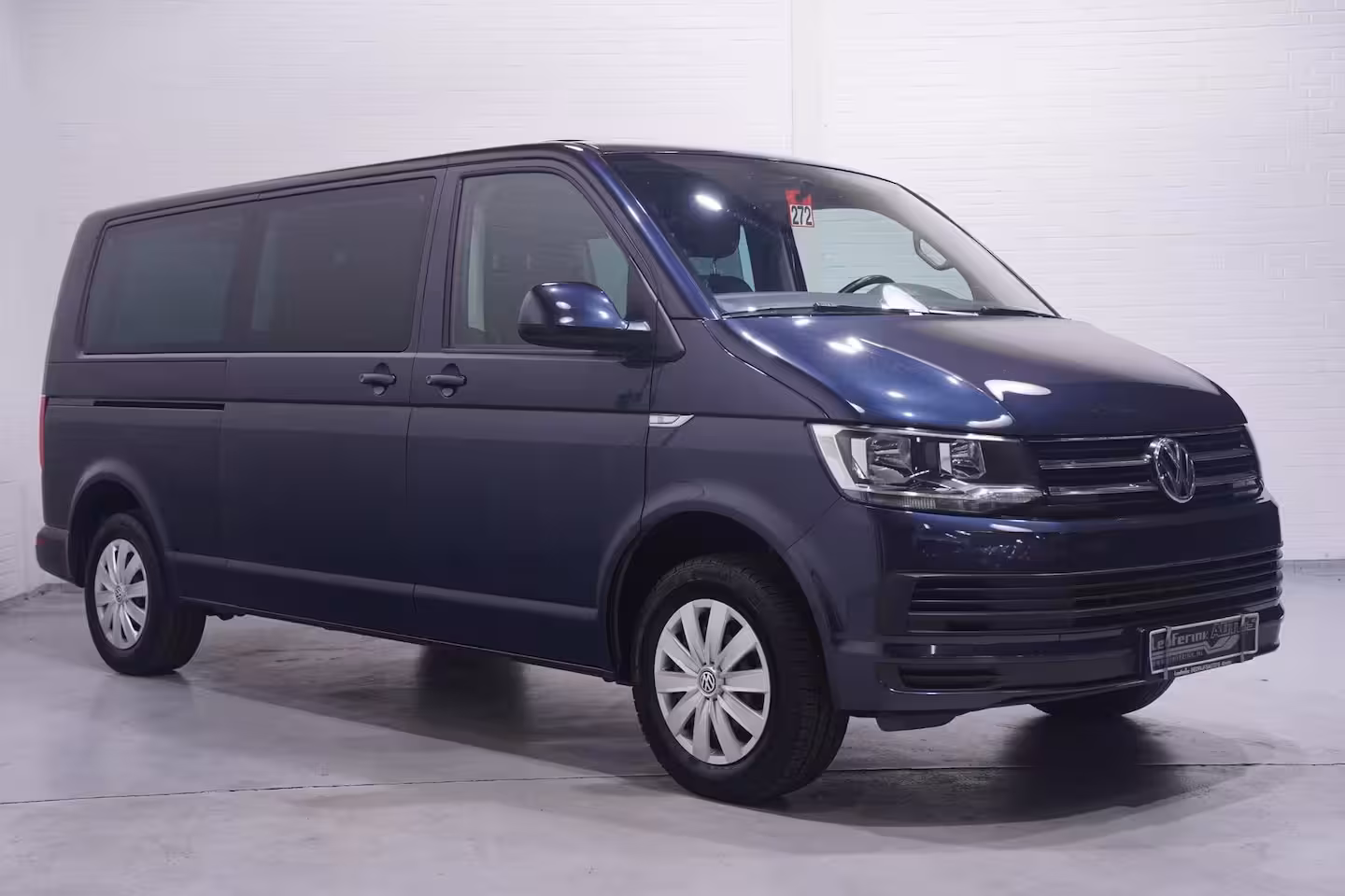 Volkswagen Transporter 2.0 TDI 150 pk Dubbel Cabine Airco, Leder Zwart Cruise control, Trekhaak, 5-Zits