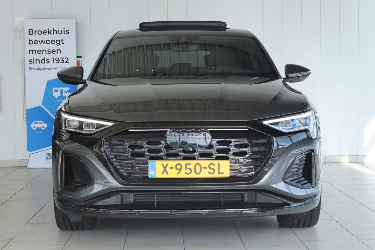 Audi Q8 Sportback e-tron 55 quattro S Edition Competition 115 kWh | SOH 94% | Adapt. Cruise | Schuifdak | Stoel+Stu