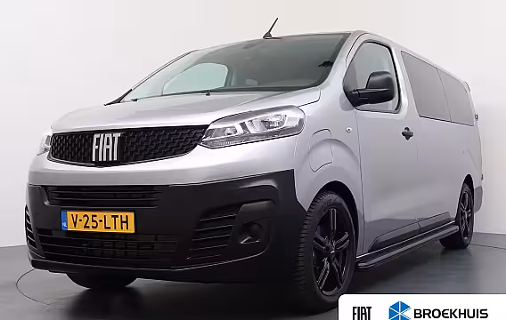 Fiat E-Scudo L3H1 50kWh DUBBELE CABINE BLACK EDITION | Achterdeuren met ruiten | Airco | Metaalkleur