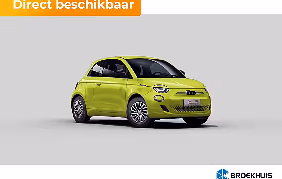Fiat 500e La Prima | 10, 25" touchscreen radio met Bluetooth, DAB & USB én Navigatie | 17” lichtmeta