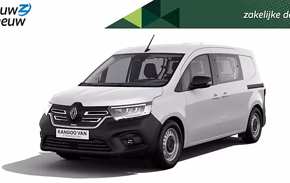 Renault Kangoo E-Tech Advance L2 44 kWh Dubbele cabine | Nu leverbaar met 12% Zeeuw & Zeeuw aktie korting |