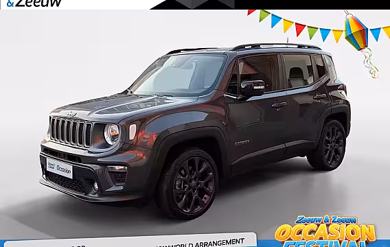 Jeep Renegade 1.5T e-Hybrid S 190PK AUTOMAAT | Black line| Lichtmetalen velgen| Parkeer sensoren V\A| Na
