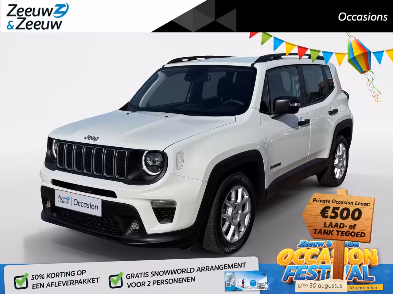 Jeep Renegade 1.5T e-Hybrid Longitude *Automaat*Navi+Camera*Climate Control*Carplay*LM.Velgen*Nette auto