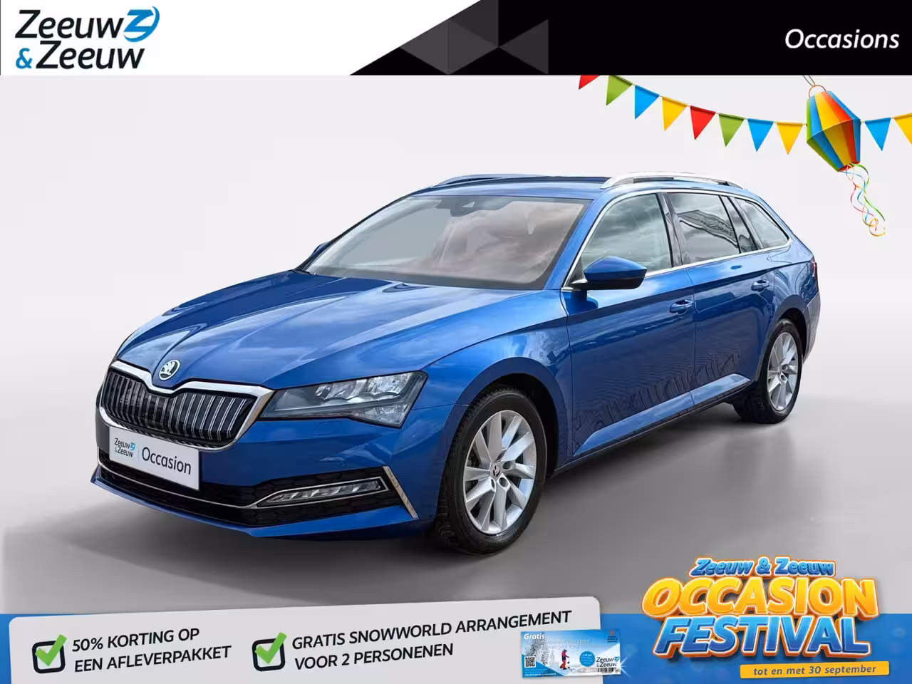 Skoda Superb Combi 1.4 TSI iV Business Edition Plus *Automaat*Navi+Camera*Parkeersensoren*Elekt. Stoelen*Lede