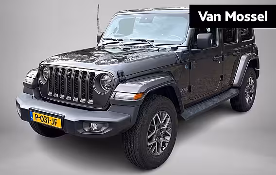 Jeep Wrangler Unlimited 4xe 380 80th Anniversary | Front offroad camera | Navigatie | Leder | Trekhaak | Stoel & S