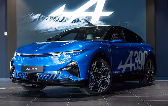 Alpine A390 GT | Bleu Vision | Sabelt® sportstoelen in tweekleurig Nappa-leder, elektrisch, verwarmd e