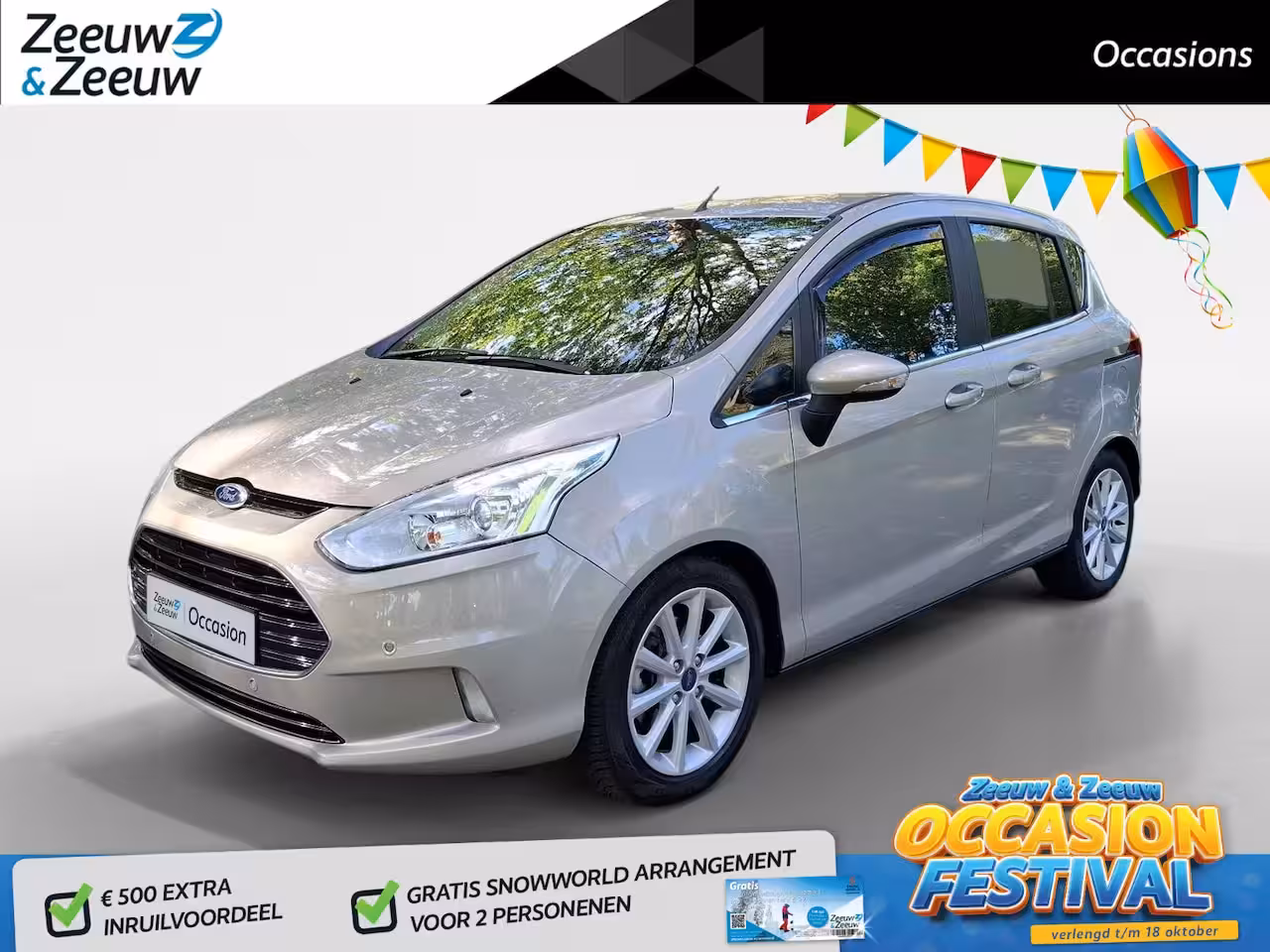 Ford B-Max 1.0 EcoBoost Titanium | VERWARMDE VOORRUIT | NAV | AIRCO | 1 JAAR BOVAG GARANTIE | TELEFOO