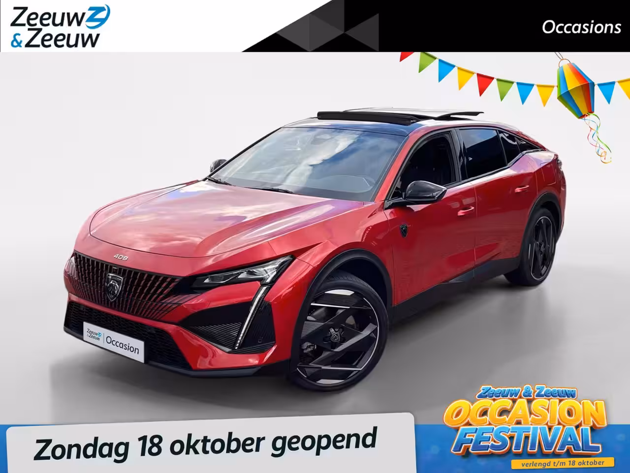 Peugeot 408 1.6 HYbrid GT 225 EAT8 First Edition *Navi*360Camera*Schuif/kanteldak*Trekhaak*Focal Audio