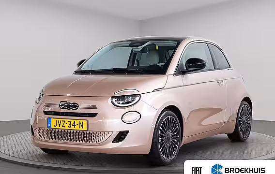 Fiat 500 1.0 Hybrid La Prima | Tot 8 Jaar Garantie | Camera | Panoramadak | Lederen bekleding | Nav