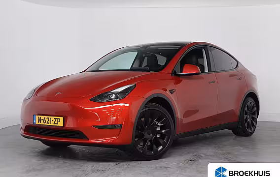 Tesla Model Y Long Range AWD 75 kWh | SOH 93% | Trekhaak | Leder | Pano | Camera | Stoel/Stuurverwarming