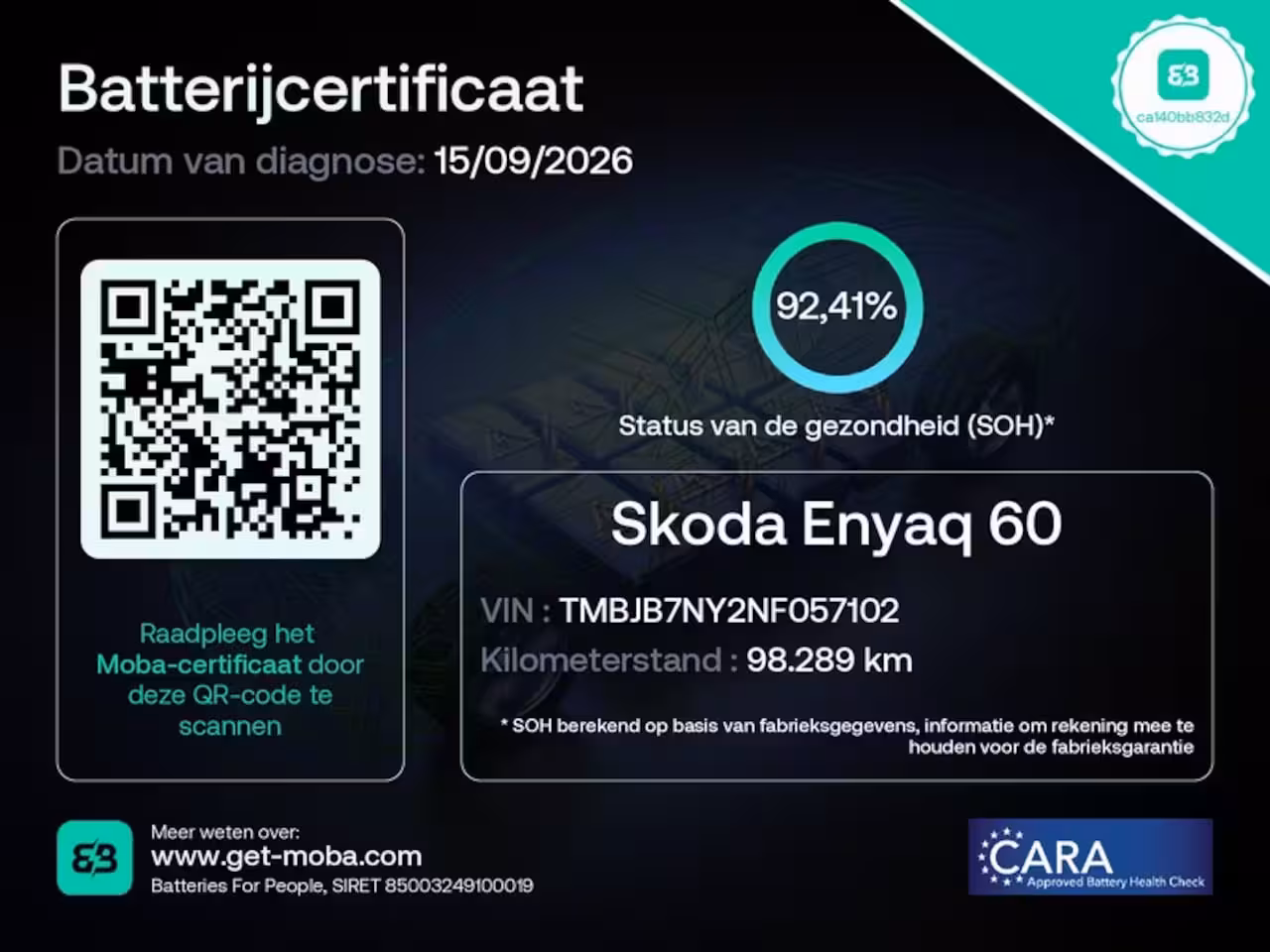 Skoda Enyaq iV 60 180 pk | SOH 92, 4 | LM-Velgen 19 inch | Achteruitrijcamera | Apple Carplay