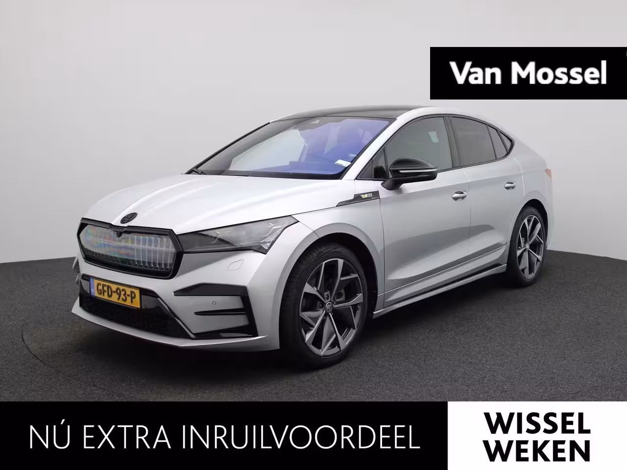 Skoda Enyaq Coupé iV 80 RS | PANORAMADAK | SFEERVERLICHTING | STOEL-STUUR-VOORRUIT VERWARMING | ELEK.STOEL | AD