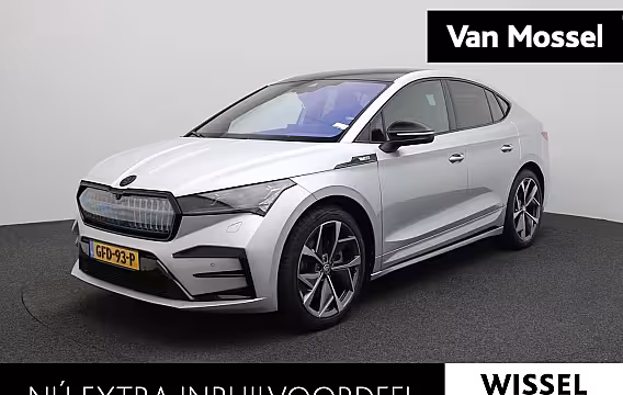 Skoda Enyaq Coupé iV 80 RS | PANORAMADAK | SFEERVERLICHTING | STOEL-STUUR-VOORRUIT VERWARMING | ELEK.STOEL | AD