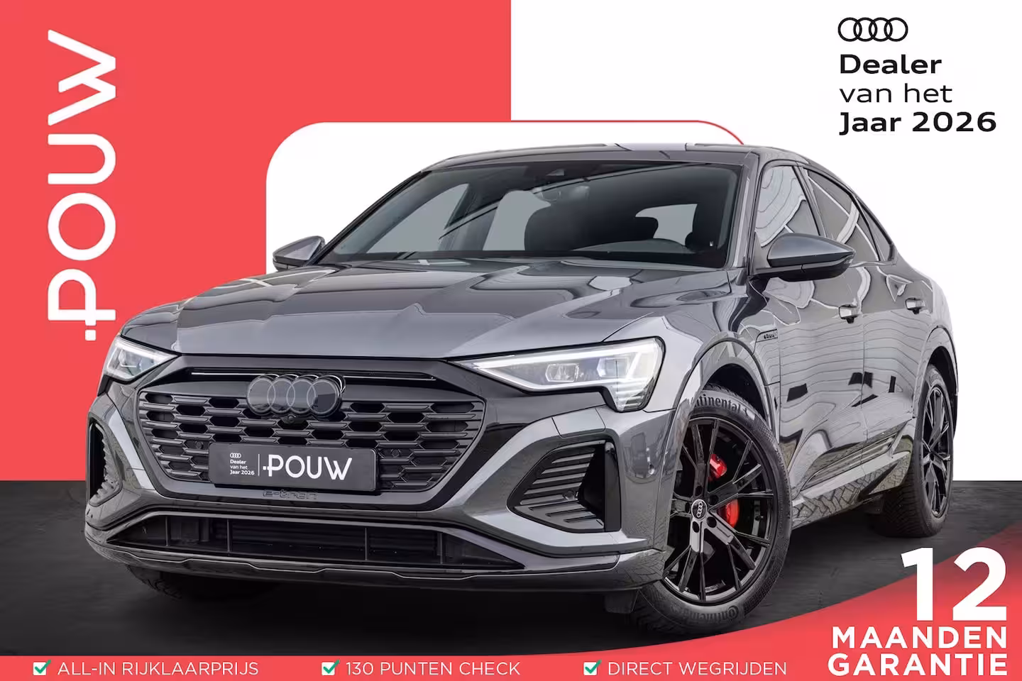 Audi Q8 Sportback e-tron 50 340pk quattro S edition 95 kWh | Panoramadak | Achteruitrijcamera | Luchtvering
