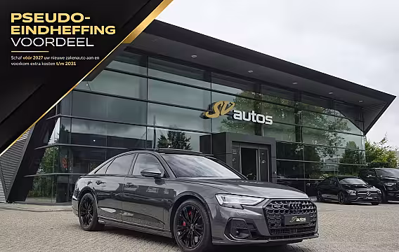 Audi A8 60 TFSIe 462pk S-Line Quattro Panoramdak *BTW* B&O *SOH 100%* 4-Wielsturing RS stoelen Luc