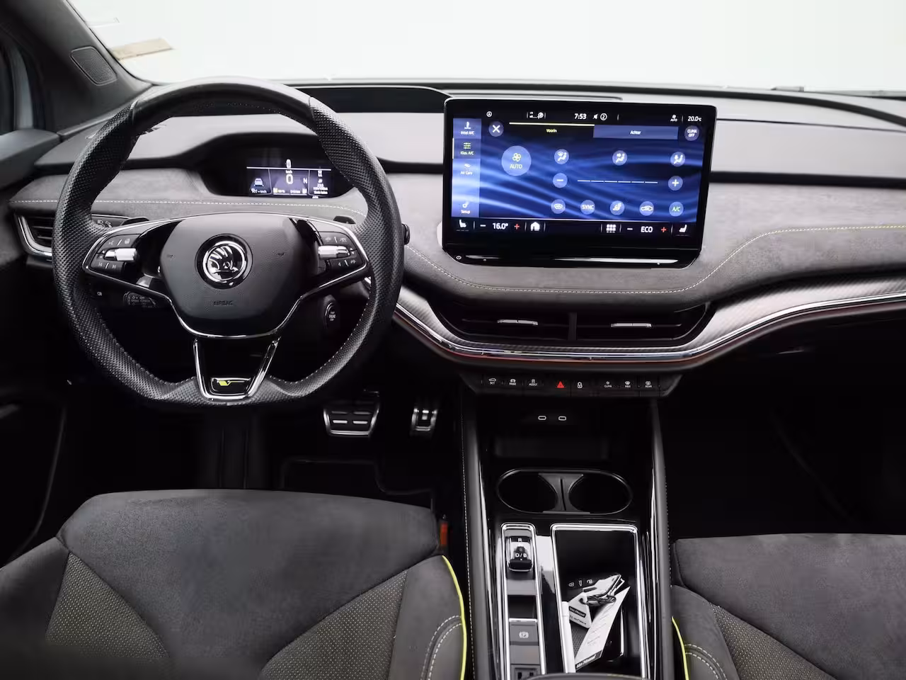 Skoda Enyaq Coupé iV 80 RS | PANORAMADAK | SFEERVERLICHTING | STOEL-STUUR-VOORRUIT VERWARMING | ELEK.STOEL | AD