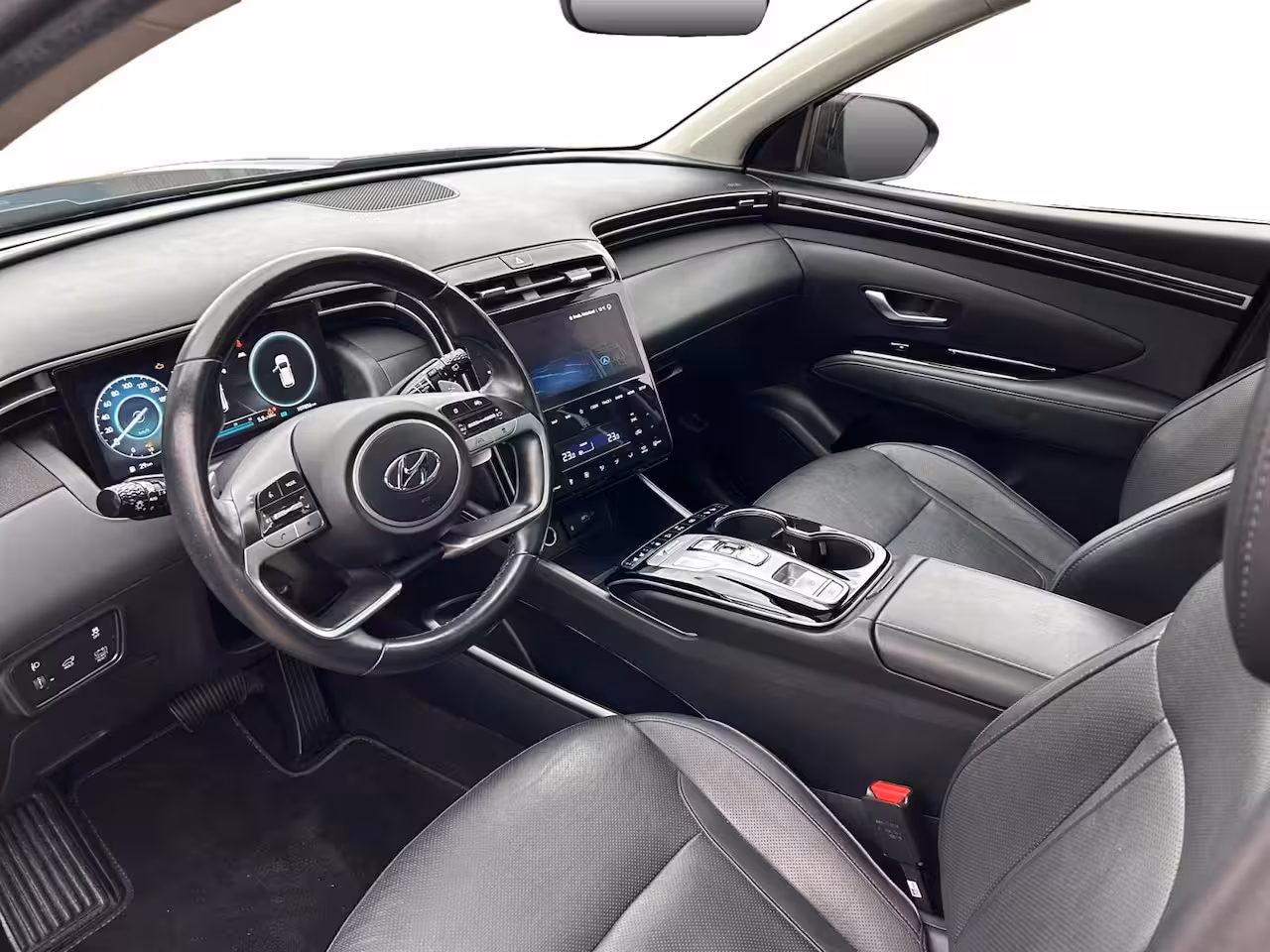 Hyundai Tucson 1.6 T-GDI HEV Premium Sky | + Winterbanden | 1650kg trekgewicht | Navi | 360 Camera | Stoe
