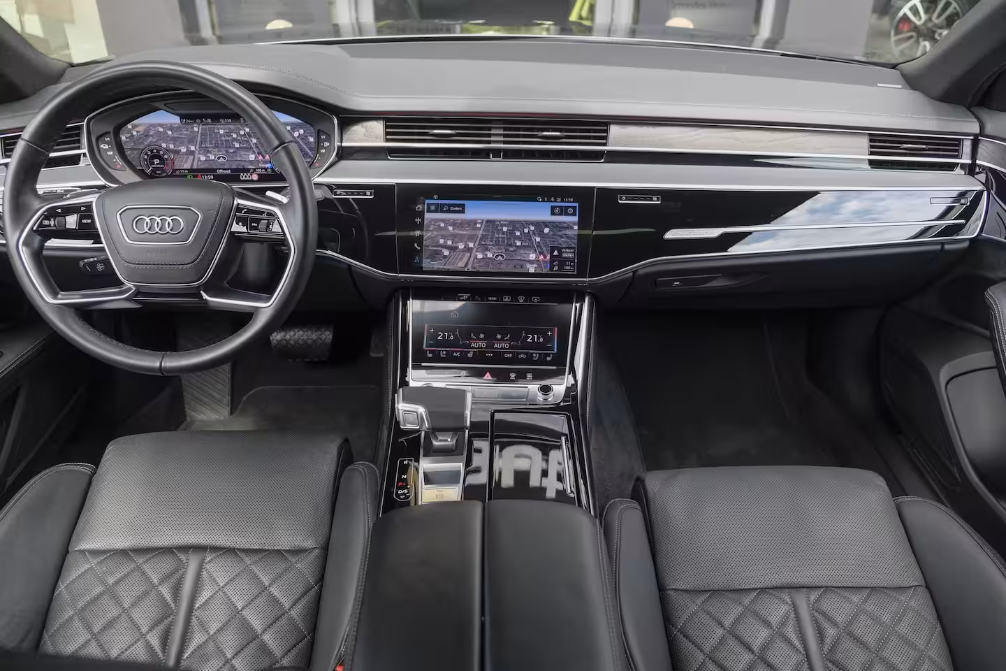 Audi A8 60 TFSIe 462pk S-Line Quattro Panoramdak *BTW* B&O *SOH 100%* 4-Wielsturing RS stoelen Luc