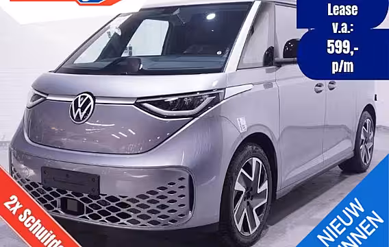 Volkswagen ID. Buzz Cargo ID 79 kWh, 250 kW/340 pk 4 Motion, 2x Schuifdeur Rijklaar, LED Koplampen, Apple Carplay, N