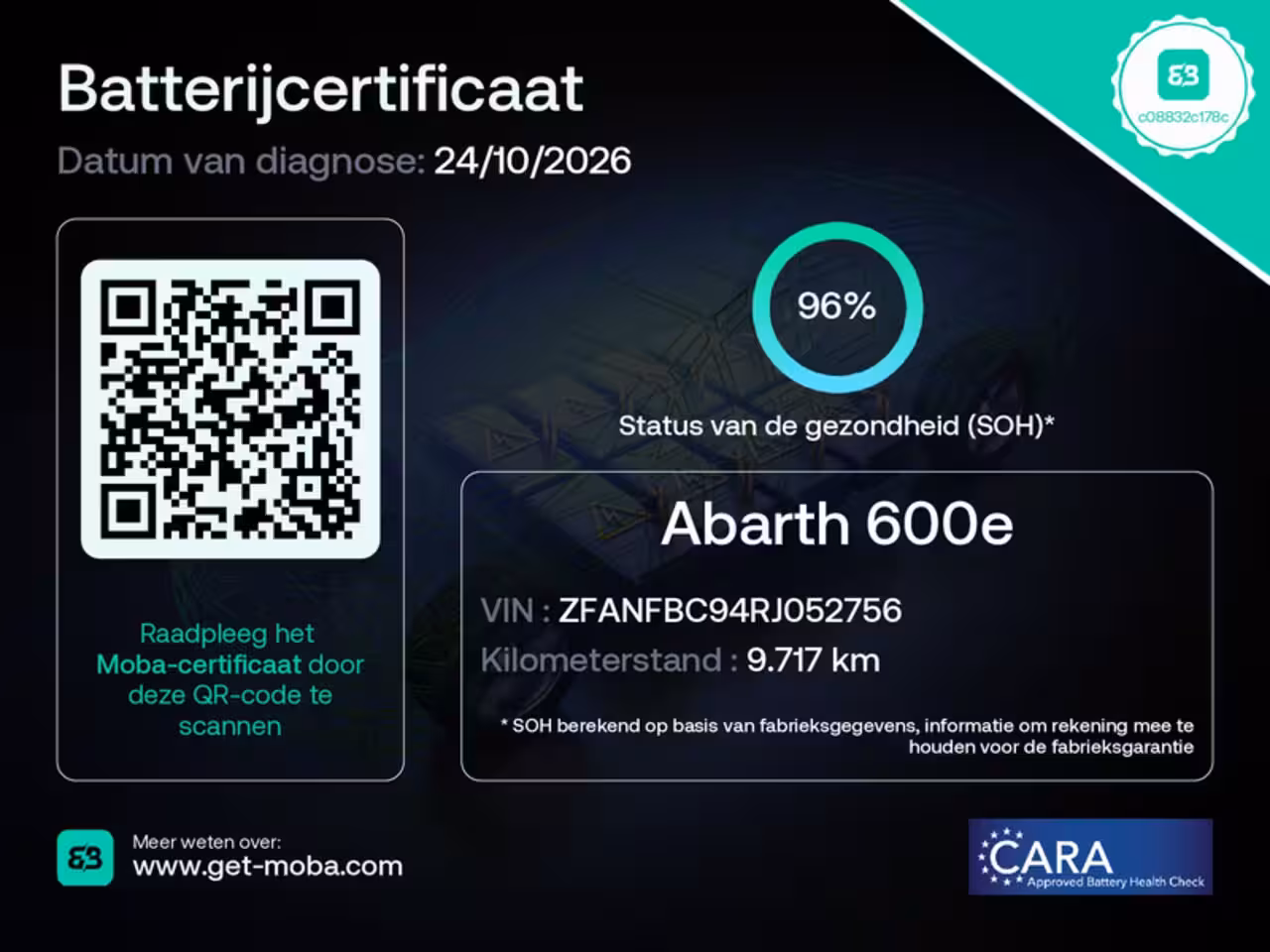 Abarth 600e Turismo 54 kWh 96%SOH | Navigatie by App | Parkeersensoren | Full-LED |